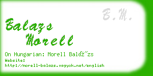 balazs morell business card